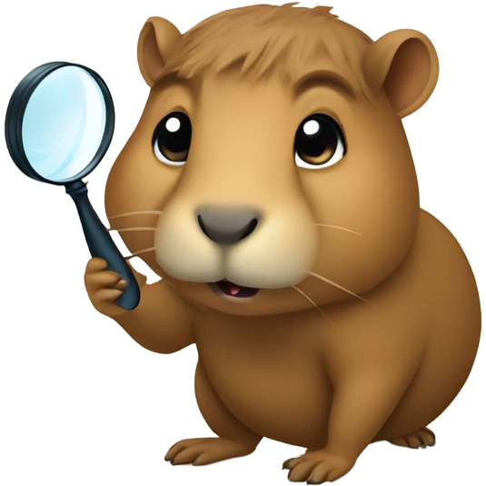 capybara with magnifying glass emoji