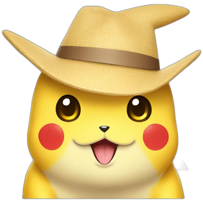Pikachu with hat emoji