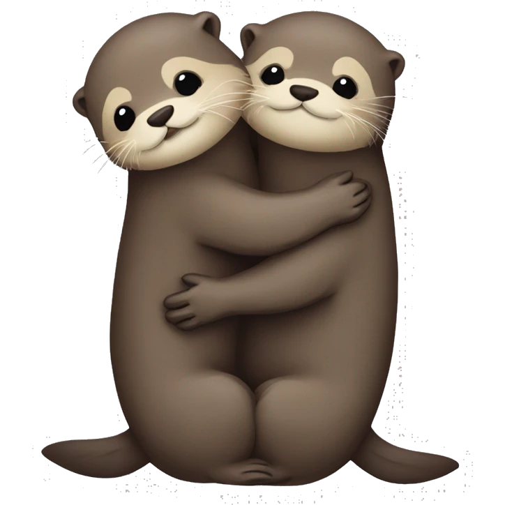 otters hugging otters hugging  emoji