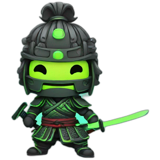 samurai neon emoji