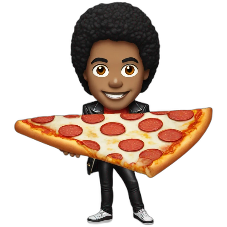 Michael Jackson eat pizza emoji