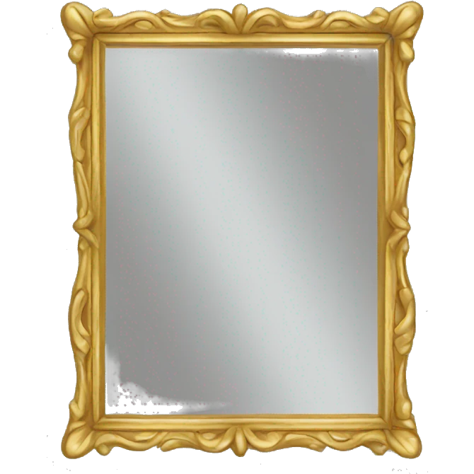 mirror with a gold frame emoji