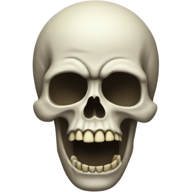 Skull shock emoji