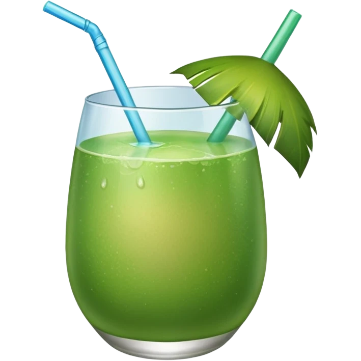 Green Coconut water emoji