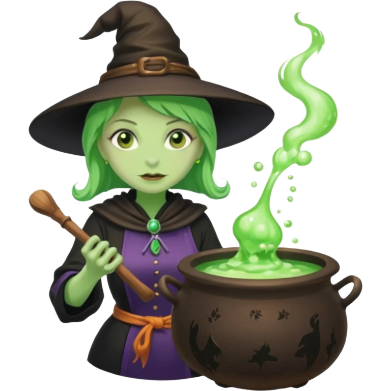 green witch cooking potion emoji