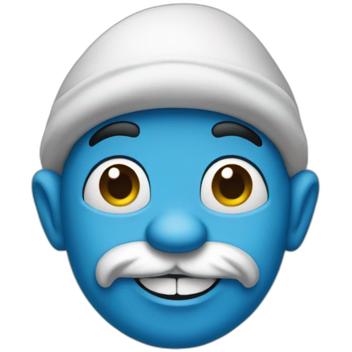 A smurf emoji