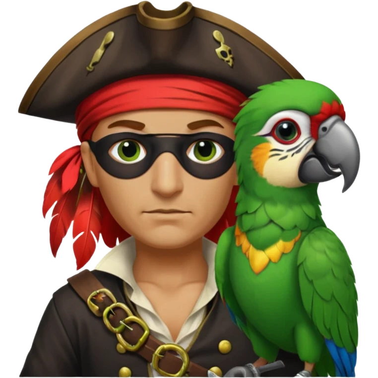 pirate and parrot emoji