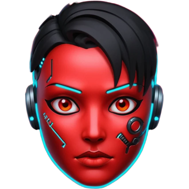 CYBERPUNK HAPPY RED emoji