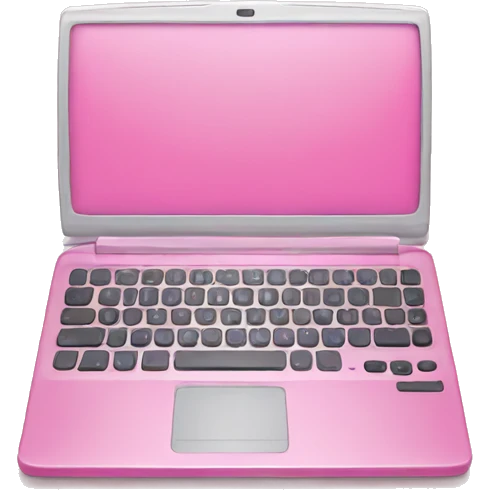 Pink laptop emoji