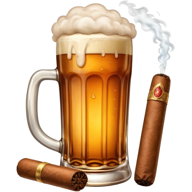 Beer & cigar emoji