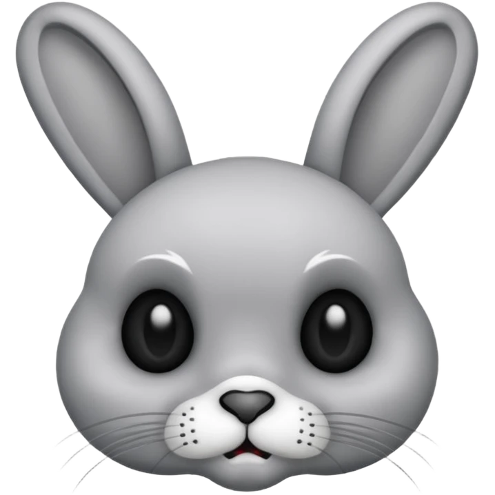 Emoji d'une peluche lapin a tete de mort emoji