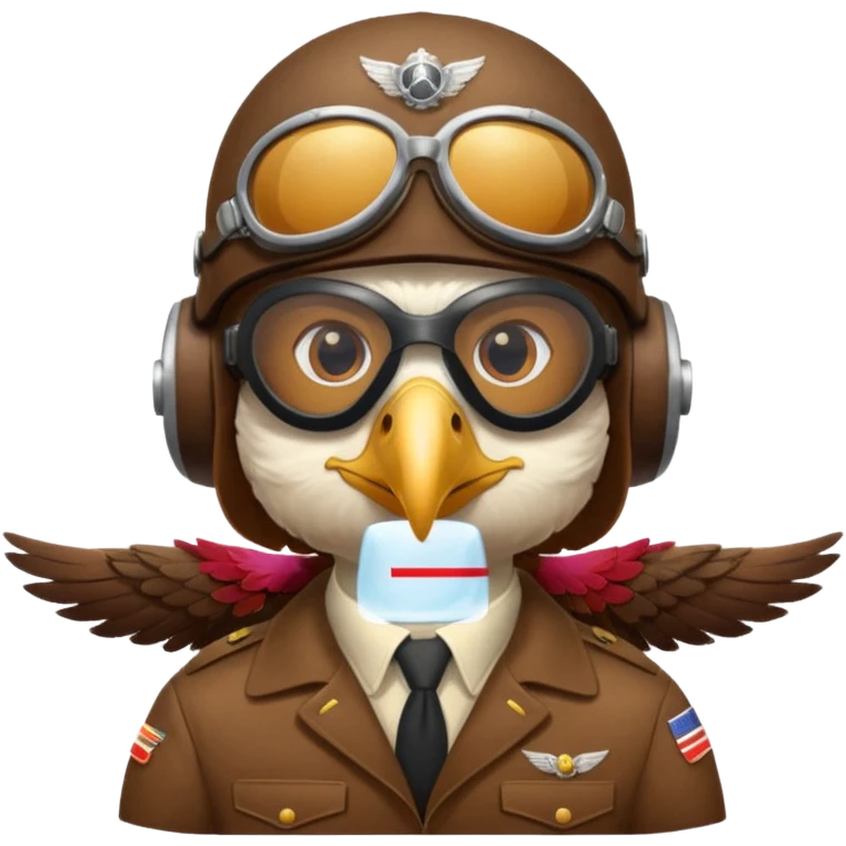 eagle pilot riding plane emoji