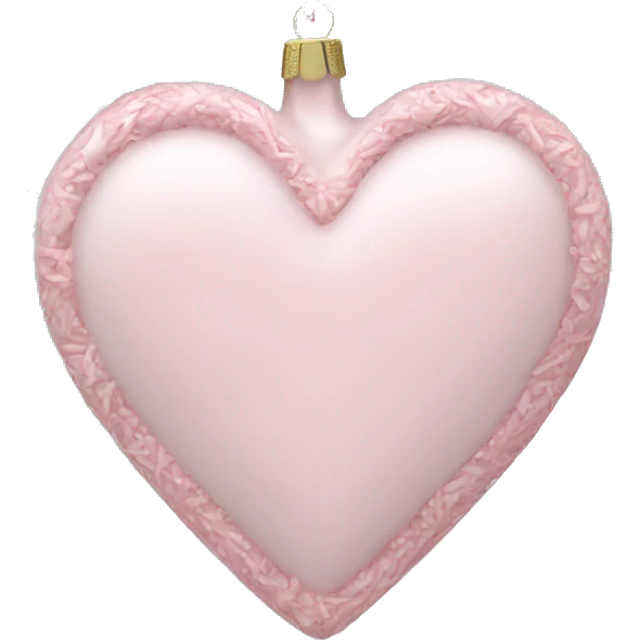 pale pink heart ornament emoji
