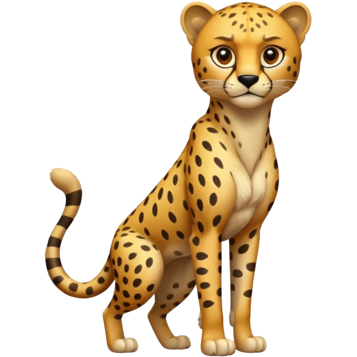High resolution of a full body cheetah emoji