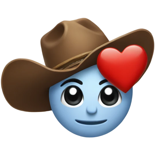 Love heart wearing a cowboy hat  emoji
