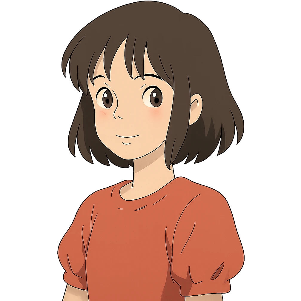 anime girl in ghibli style emoji