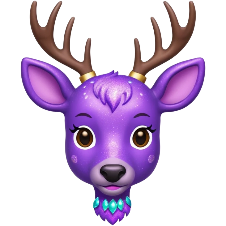 glitter purple and cian pokemon crystal deer emoji