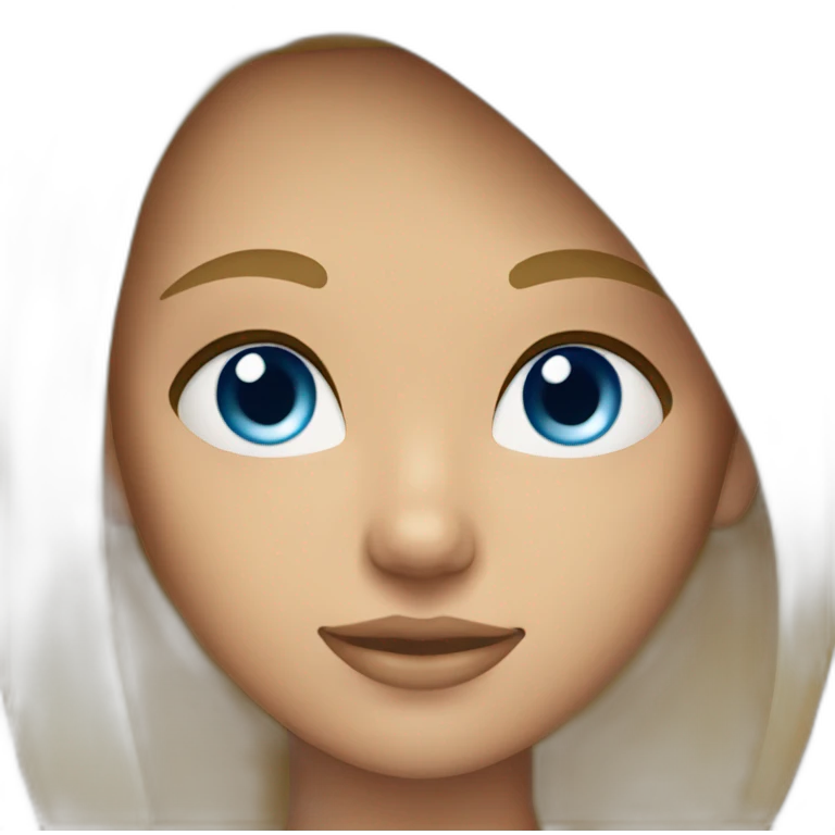 a girl with blonde hair and tan skin and blue eyes emoji