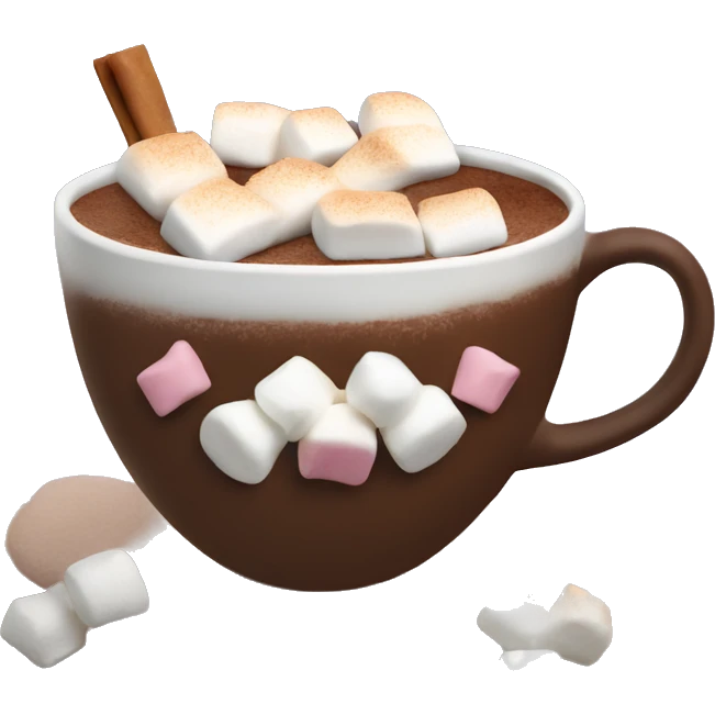 Hot chocolate with marshmallows Christmas themed  emoji