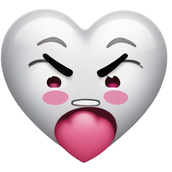 kawaii cute angry heart emoji