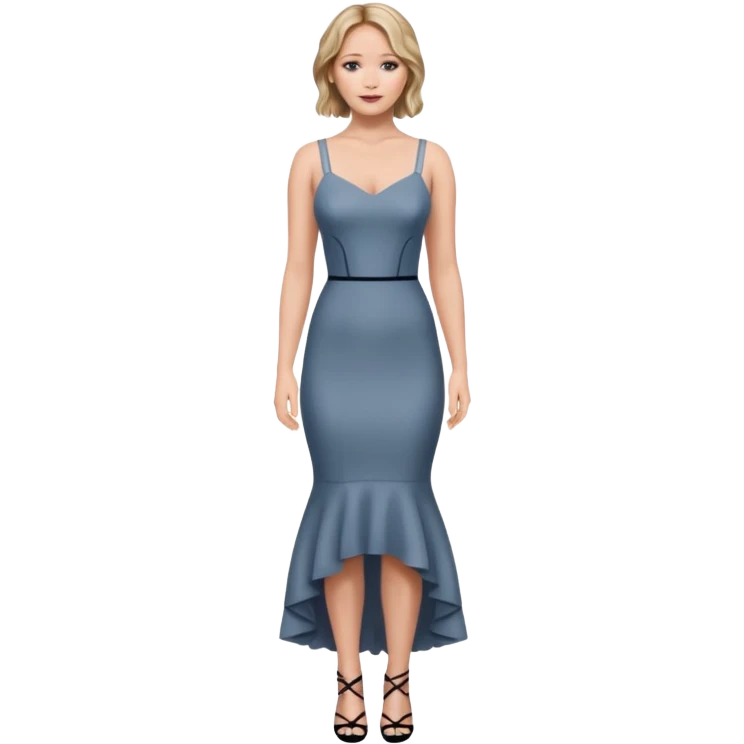 Jennifer Lawrence, full body portrait  emoji