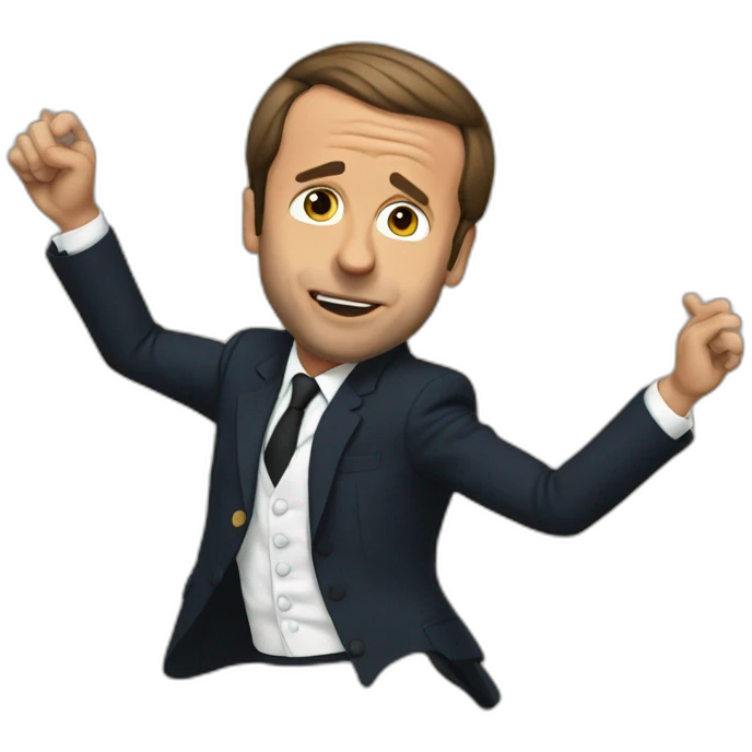 Macron dab emoji