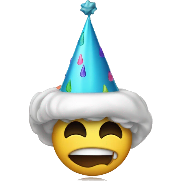 tears with party hat  emoji