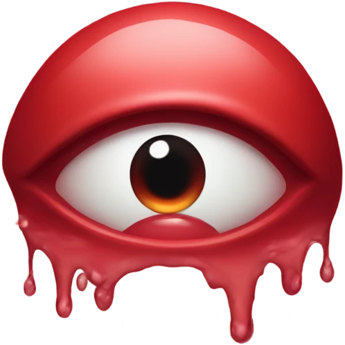 Red water from eyes emoji
