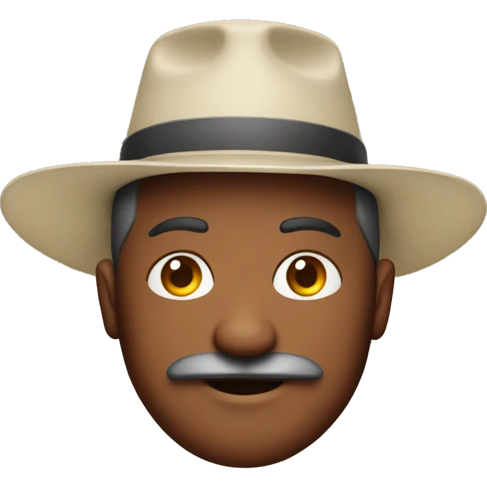 barbecue guy with mustache and hat emoji