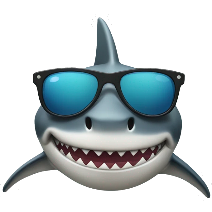 Shark with sunglasses  emoji