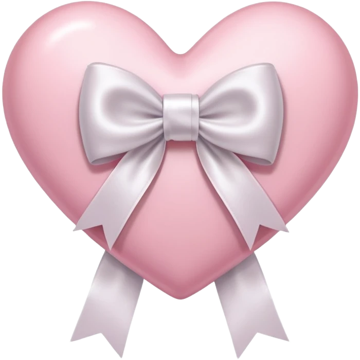 Light pink heart with a white ribbon emoji