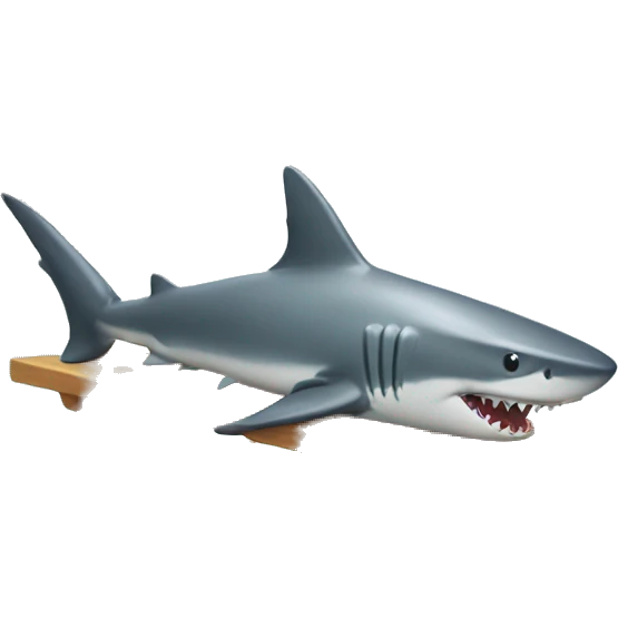 a shark benching emoji