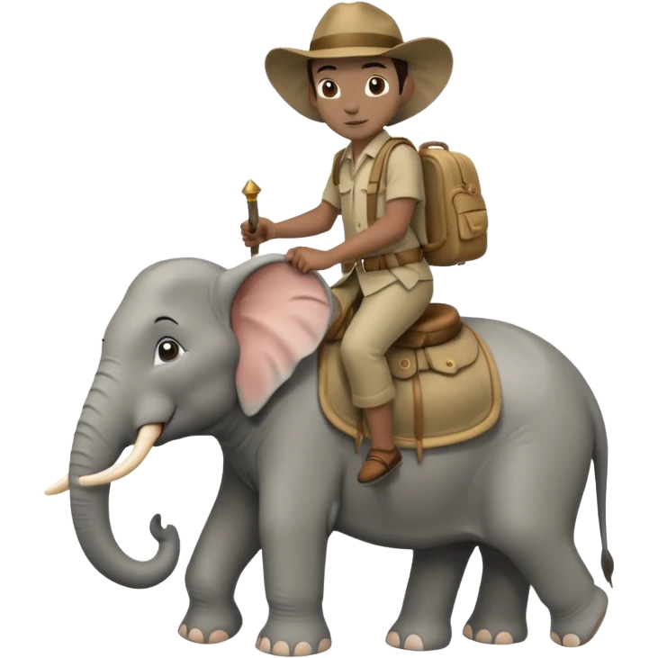 Ride on elephant emoji