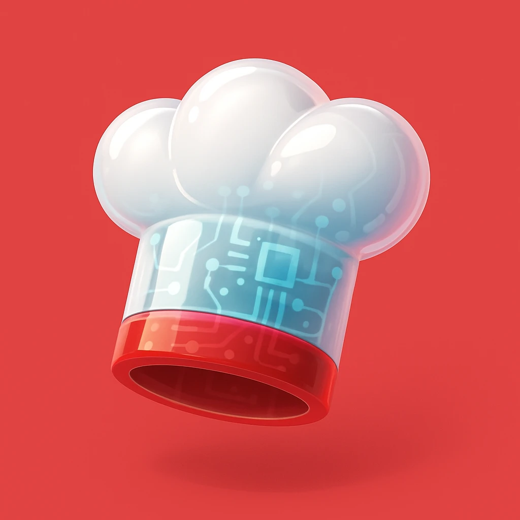 Chef hat white red background  emoji