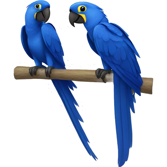 Hyacinth Macaw pair Full Body emoji