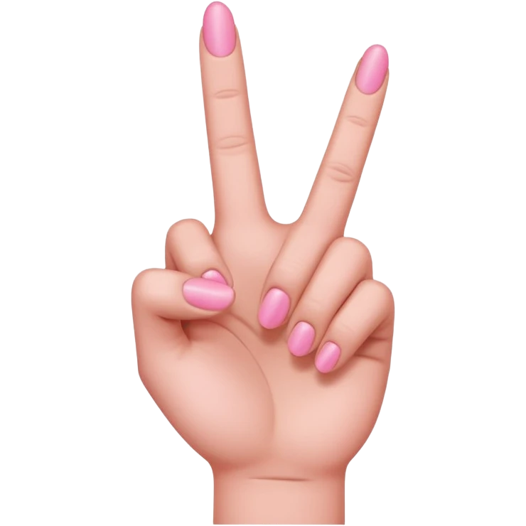 Pink middle finger emoji