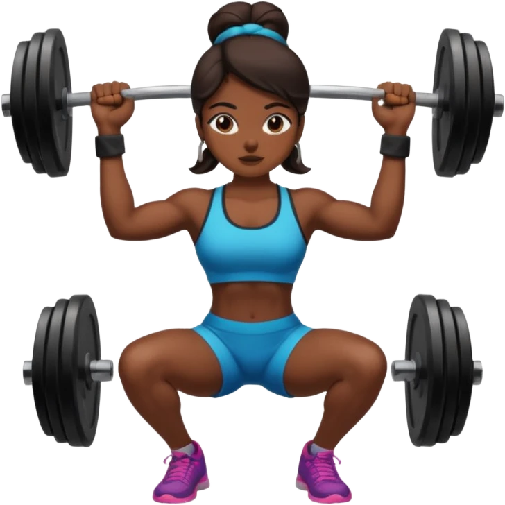Mexican Girl lifting weights emoji