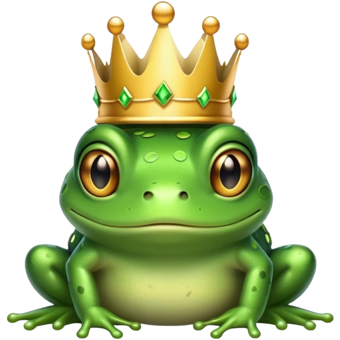 frog with a crown emoji