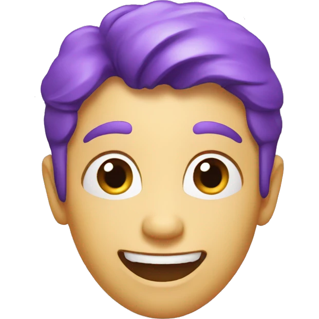 violet purple happy face emoji