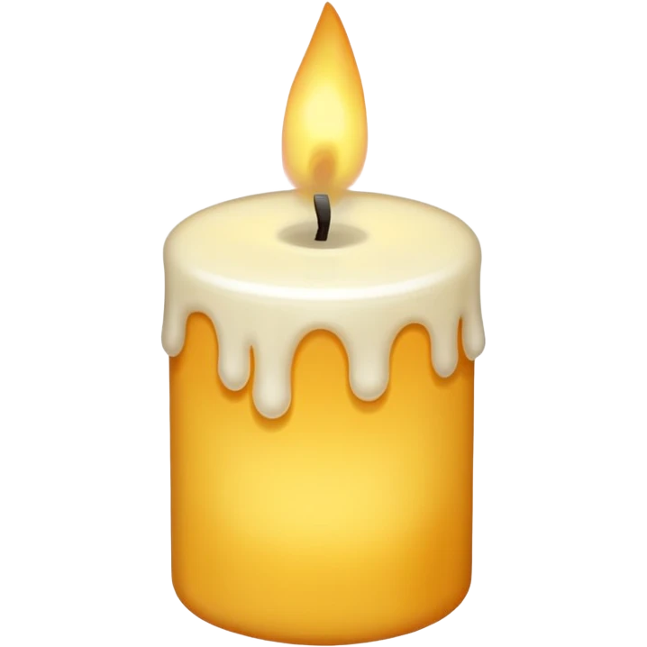 une bougie emoji
