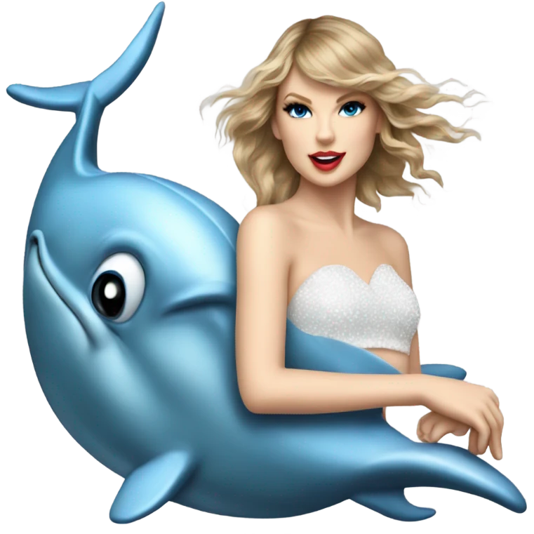 Taylor swift on a dolphin emoji
