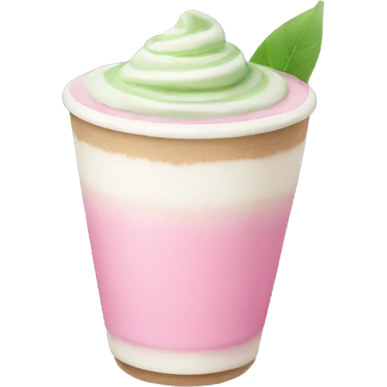 Pink matcha latte emoji