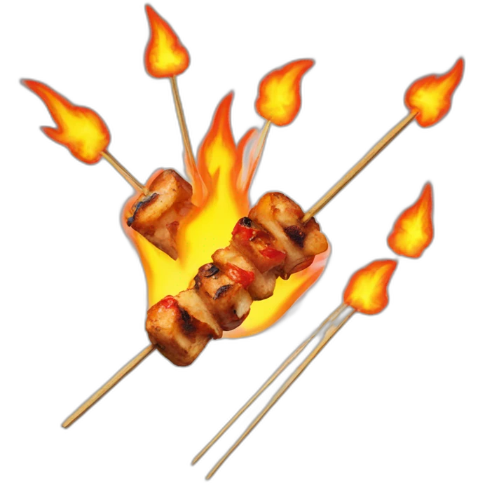 skewers on fire emoji