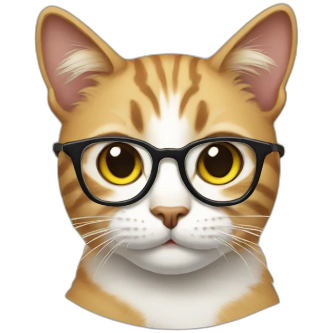 Cat with glasses emoji