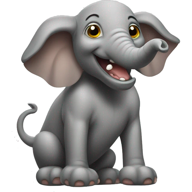 A mixture of elephant,dog,lizard emoji