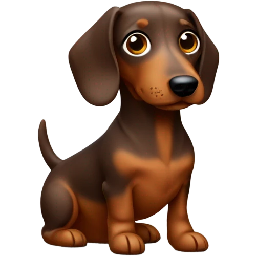 Sausage dog brown emoji