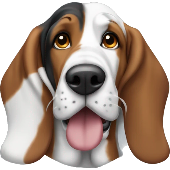 Bassethound tricolor emoji