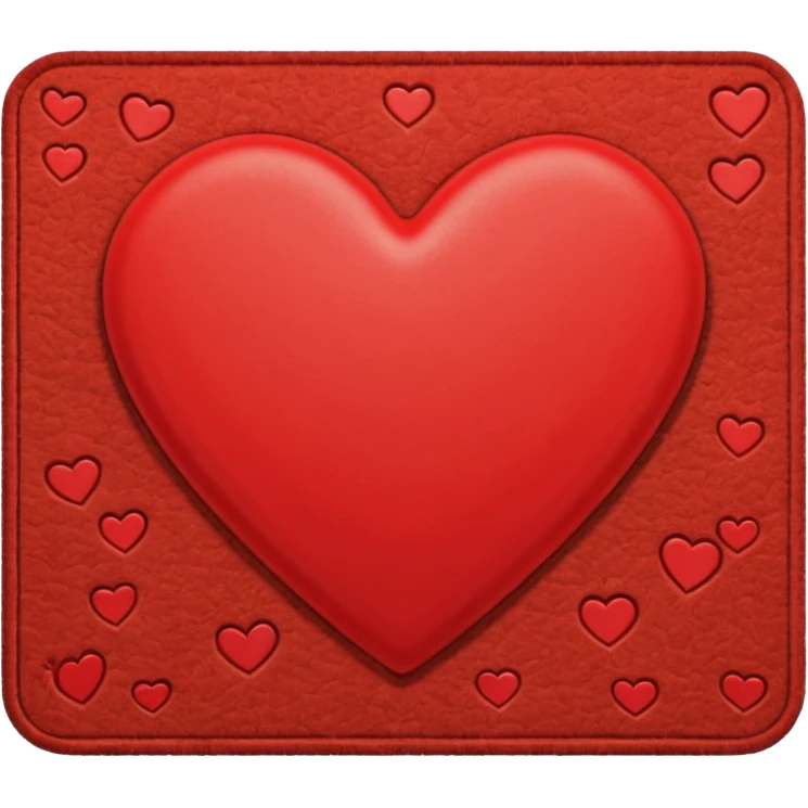 heart patterned doormat emoji