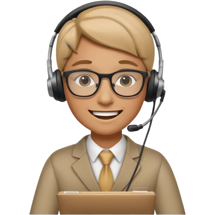 An office worker undertaking the work or tasks to respond to the customer sales request emoji