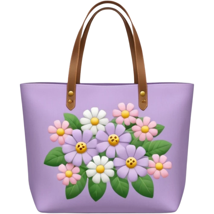 light purple tote bag emoji